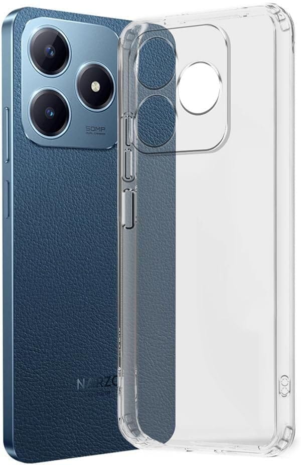 PLUGTECH TPU Ultra Hybrid Clear Camera Protection Back Cover Case for Realme C63 4G,Realme C61 4G,Narzo N53,Narzo N63