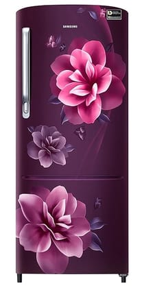 Samsung 223L 3 Star Inverter Direct-Cool Single Door Refrigerator Appliance (RR24C2723CR/NL,Camellia Purple) 2023 Model