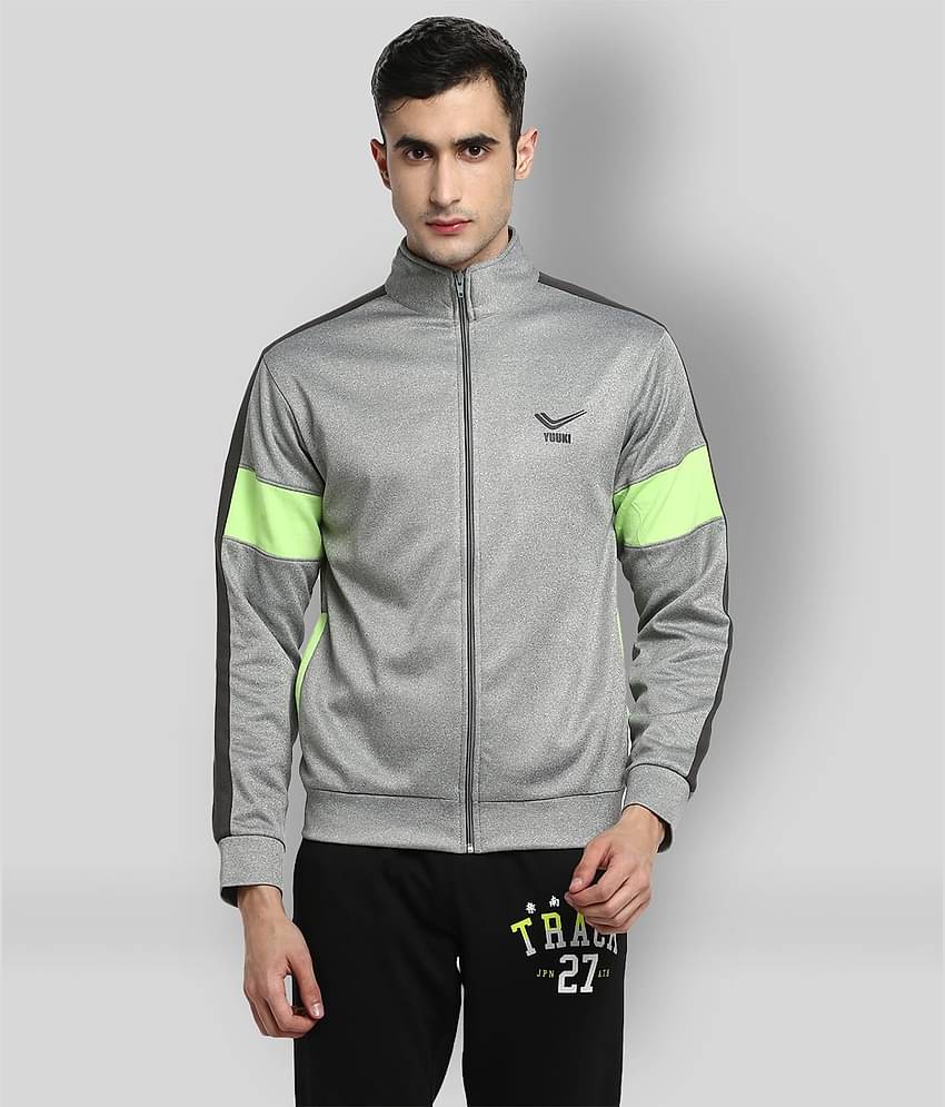 YUUKI Grey Polyester Jacket