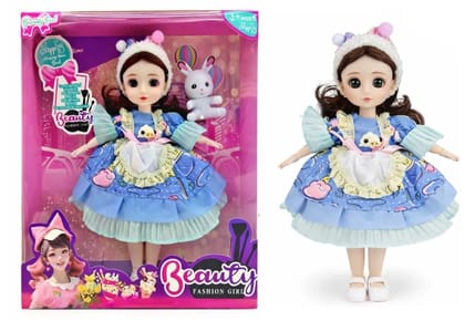 Braintastic Beauty Fashion Doll Set for Girls | Stylish Dress Up Dolls with Accessories Stand, Shoes, Comb & Glasses | Kids Toy Doll Set for Styling Play Birthday Gift Girls 3+ Years (Fashion Girl)