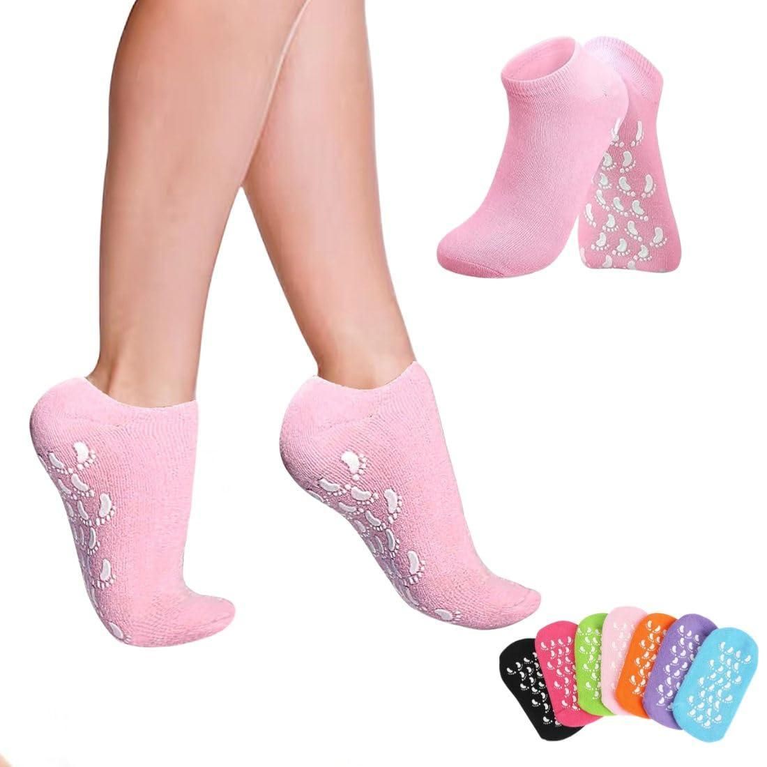 Silicone Socks for Women, Crack Heel Repair Socks, Spa Gel Socks for Women, Silicon Socks, Silicone Socks for Men, Foot Hydration Socks Vitamin E (Multicolor)