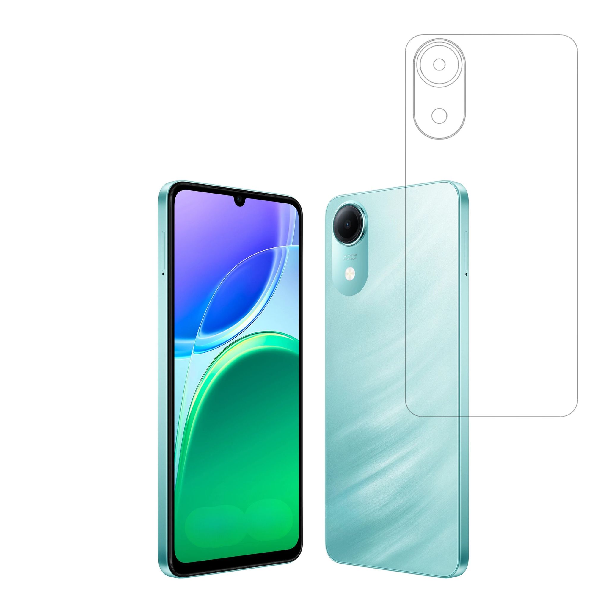 ISAAK Back Screen Protector Compatible with Vivo T5e (Pack of 1)