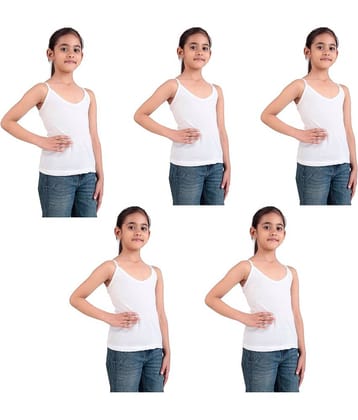 HAP Pack of 5 Girls Cotton Camisoles ( White )