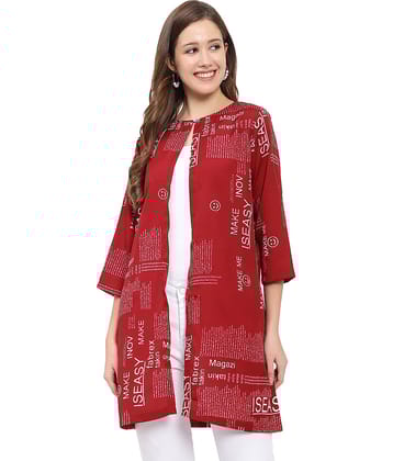 GALWIZ Crepe Shrugs - Maroon Single