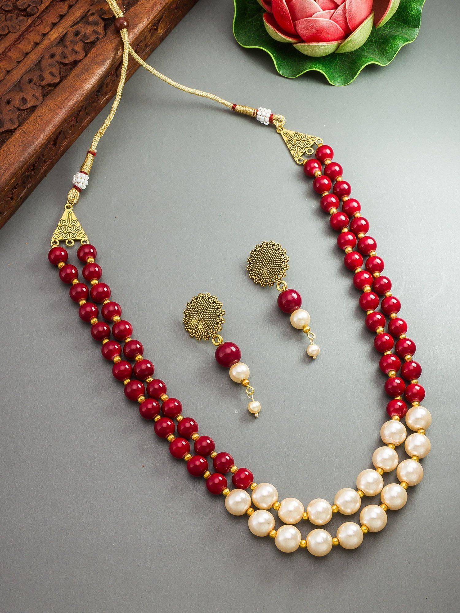 Morison Golden Glow Necklace and Earrings Set Illuminate Your Look