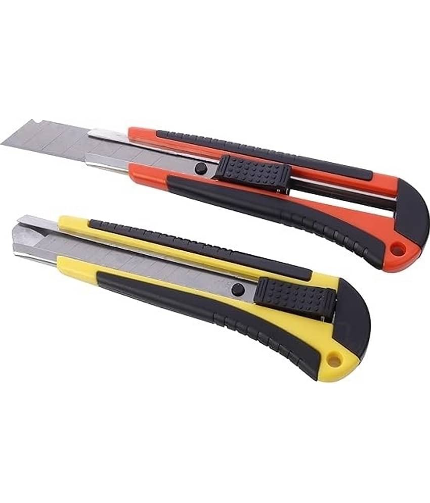Eclet Heavy Duty 18 mm Cutter Knife [ Color as per Availability | Cutter Pack of 2 ]