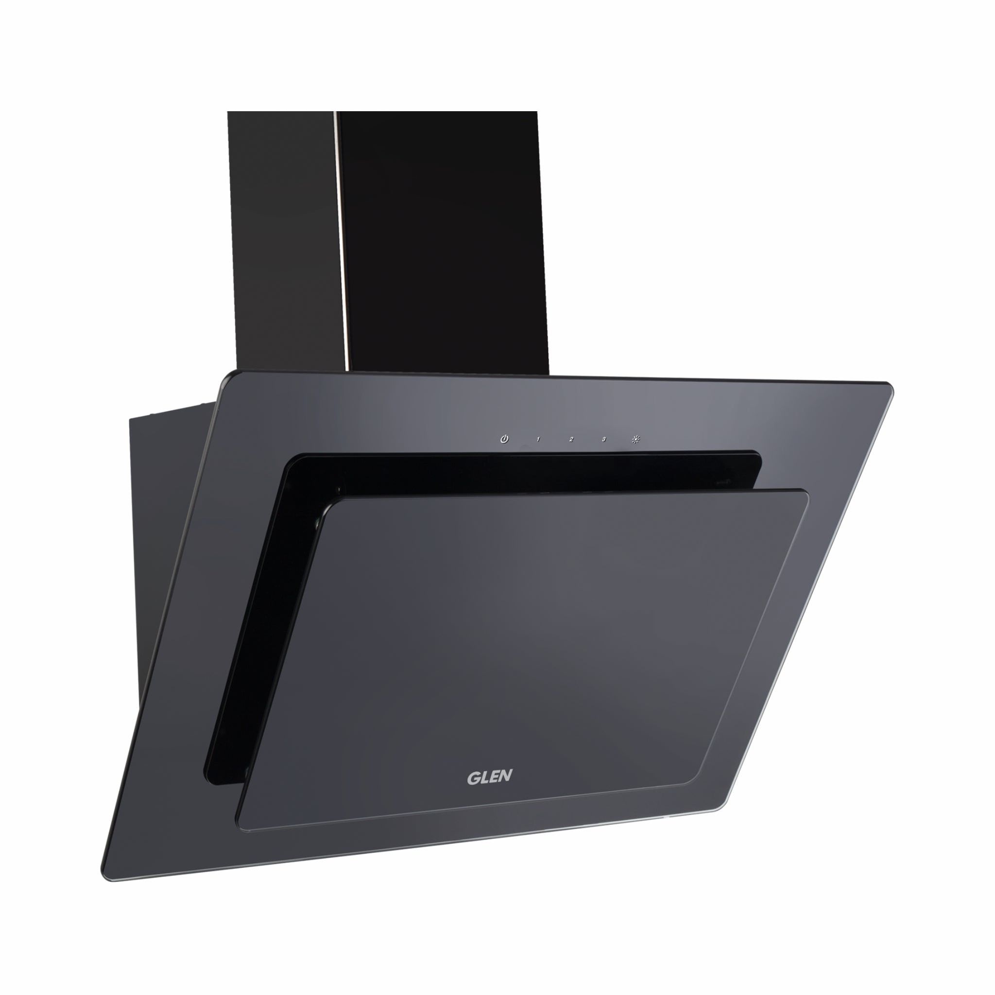 Electric Chimney Vertical Glass Touch Sensor, Baffle filters 90cm 1250 m3/h- Black (6079 TS 90)