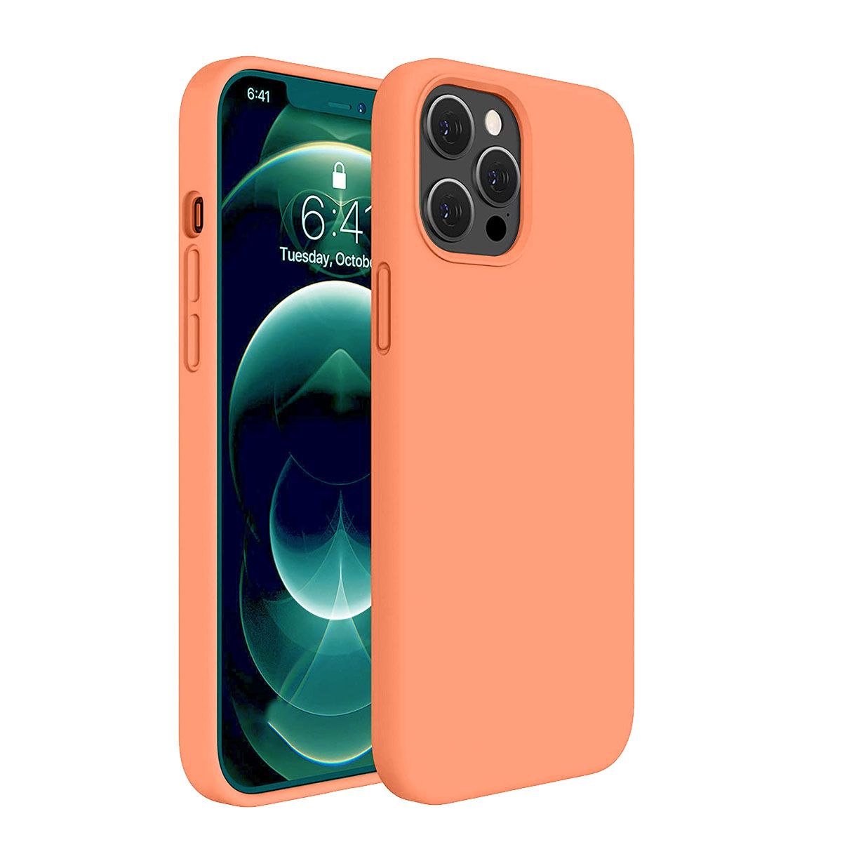 Liquid Silicone Soft Back Cover Case for Apple iPhone 12 Pro