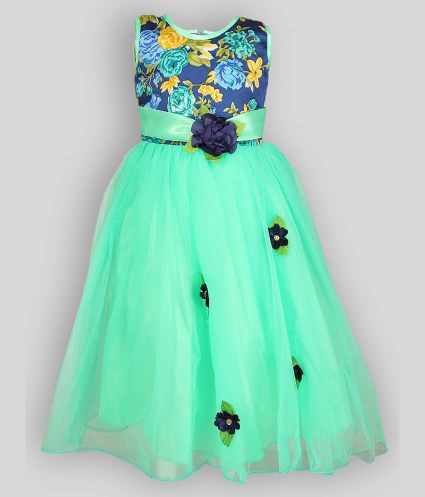 Arshia Fashions Net Gown For Girls ( Pack of 1 , Multicolor )