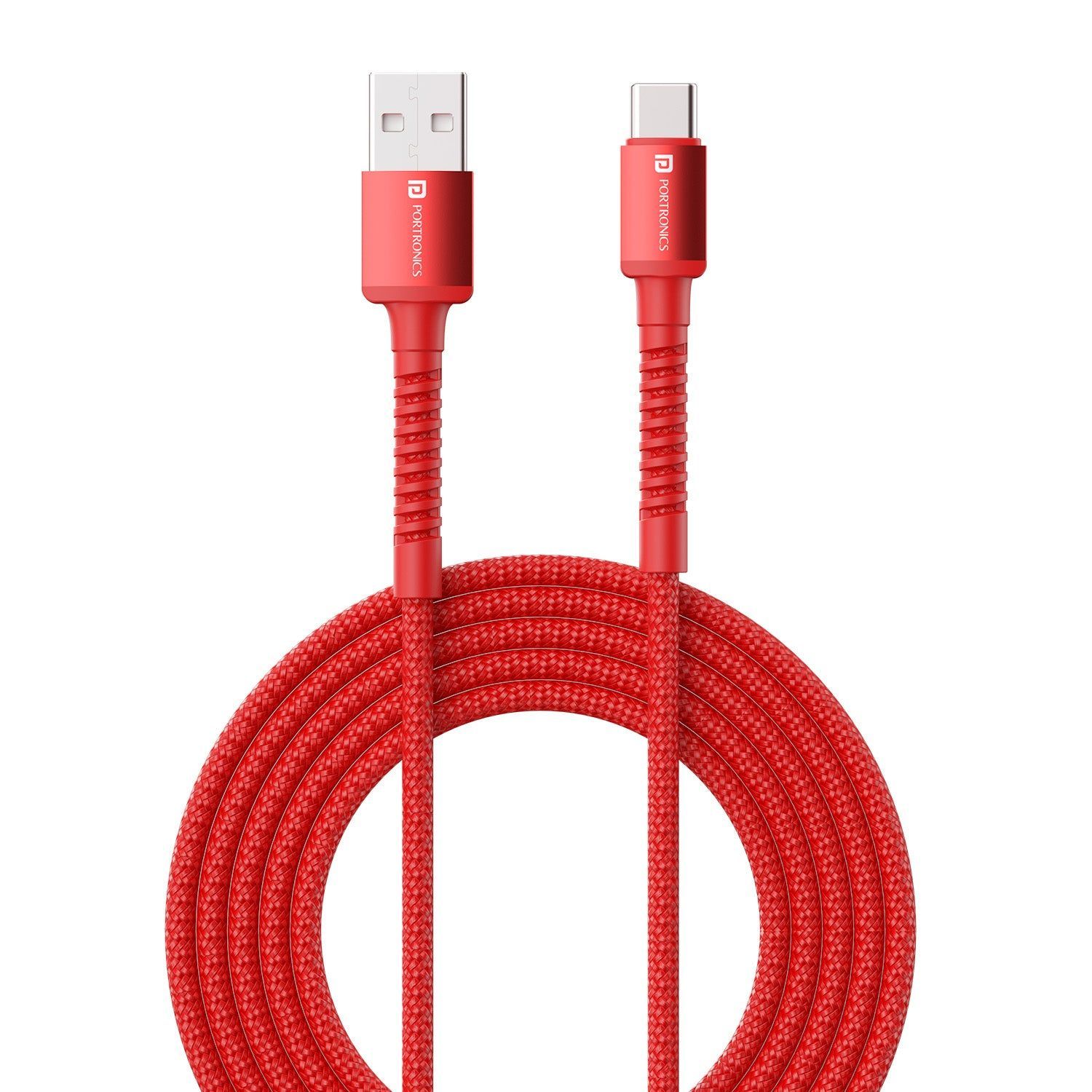 Portronics Konnect X - 6A USB to Type C 2m High-quality Nylon Braided, Fast Charging & Data Sync, 2 Meter Portable Cable