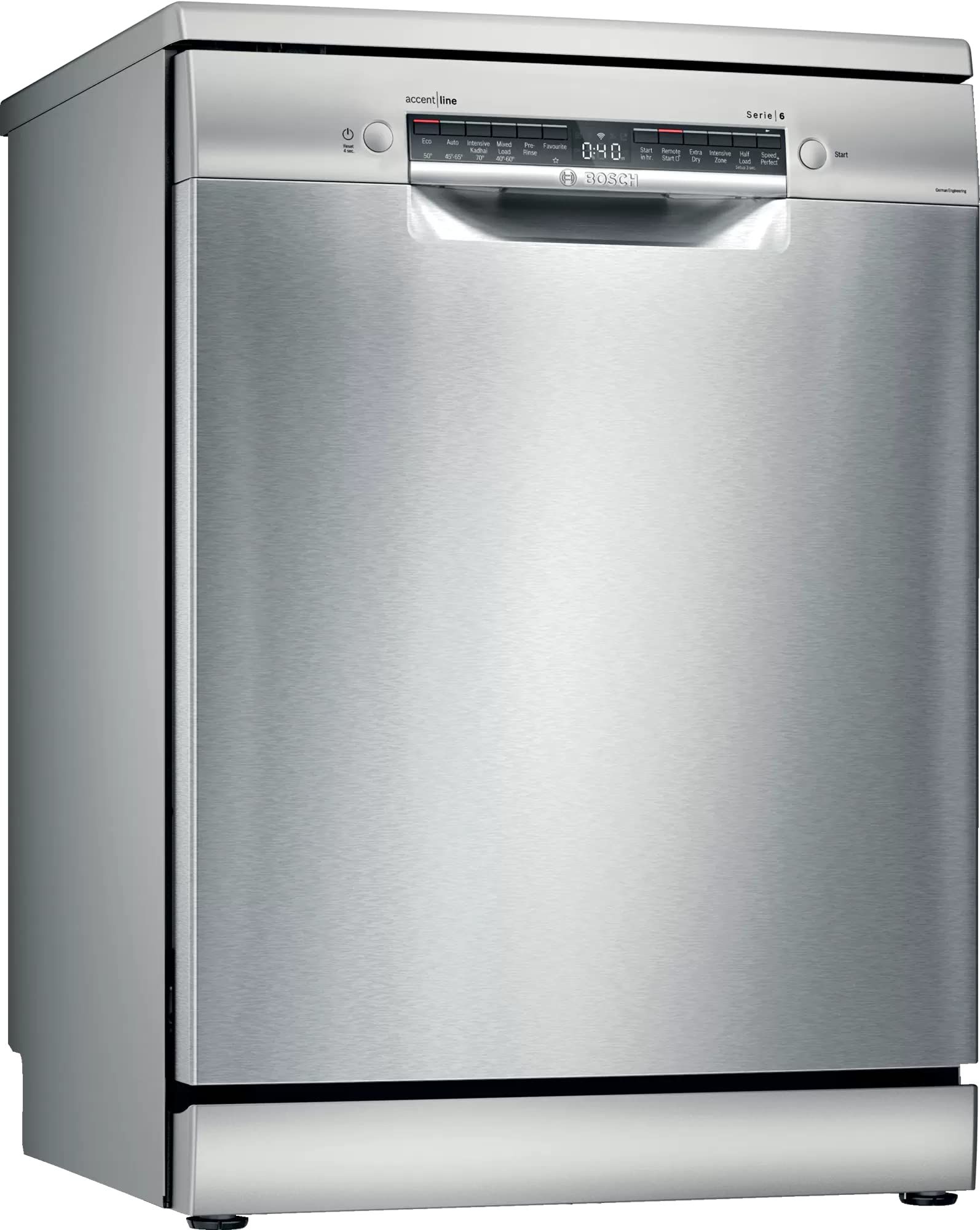 Bosch 14 Place Settings free-standing Dishwasher (SMS6HVI00I, Fingerprint free steel) Bosch 14 Place Settings free-standing Dishwasher (SMS6HVI00I, Fingerprint free steel) - Silver