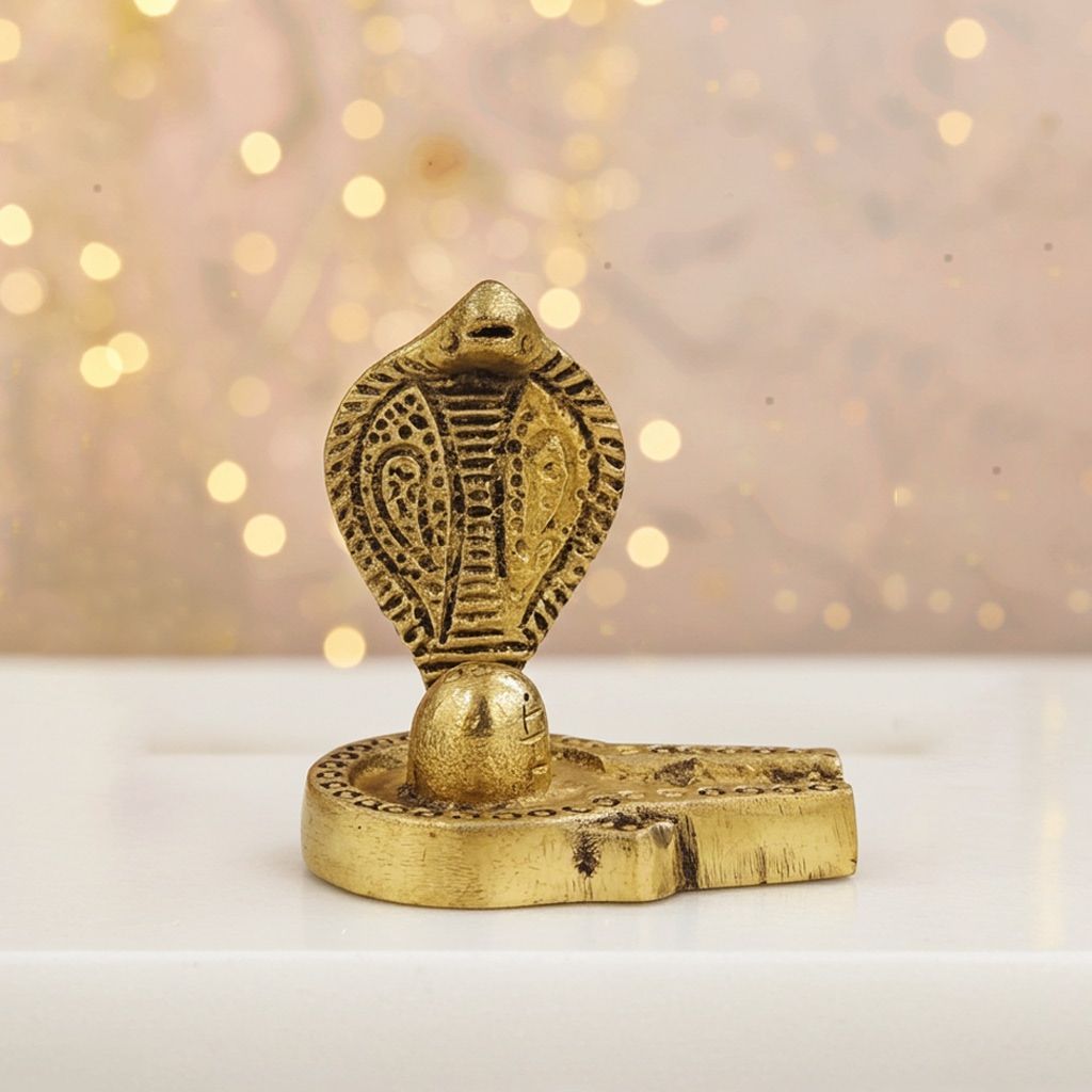 Pure Brass Shivling Statue | Lord Shiva Puja & Temple Idol, Height : 1.5 Inch (BSMAS1595 B)