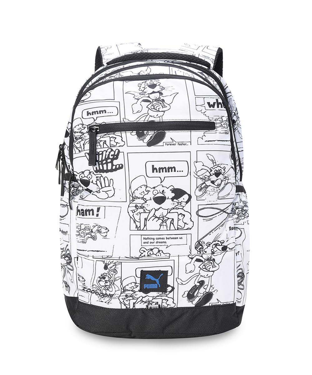 Unisex-Adult SUPER Backpack, Black-White-AOP (9154901)