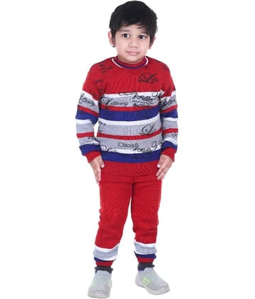 GTwo Pack of 1 Boys Woollen Blend Pullover Sweater ( Red )