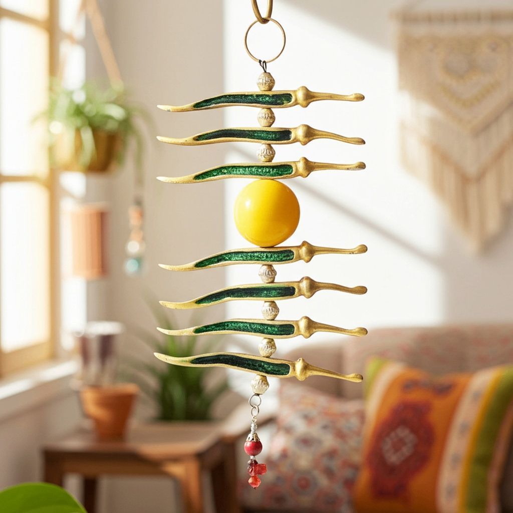 Aluminium Wall Hanging Showpiece Nimbu Mirchi Latkan (ASMAS269 A)