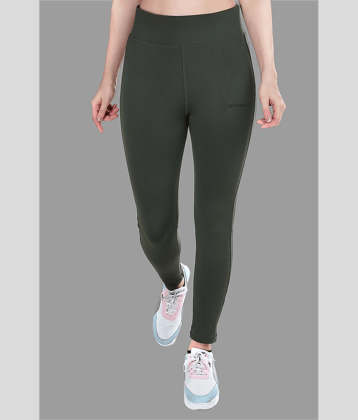 IDASS - Lycra Slim Fit Olive Women's Tights ( Pack of 1 )