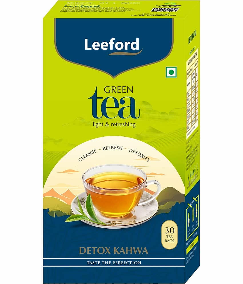 Leeford Herbal Detox Desi Kahwa Green Tea, 30 Infusion Bags - Pack of 1