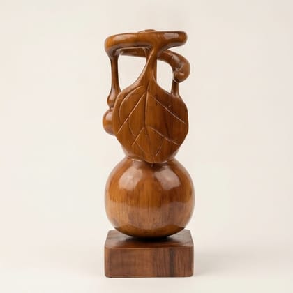 Hand-Carved Wooden Decorative Sculpture