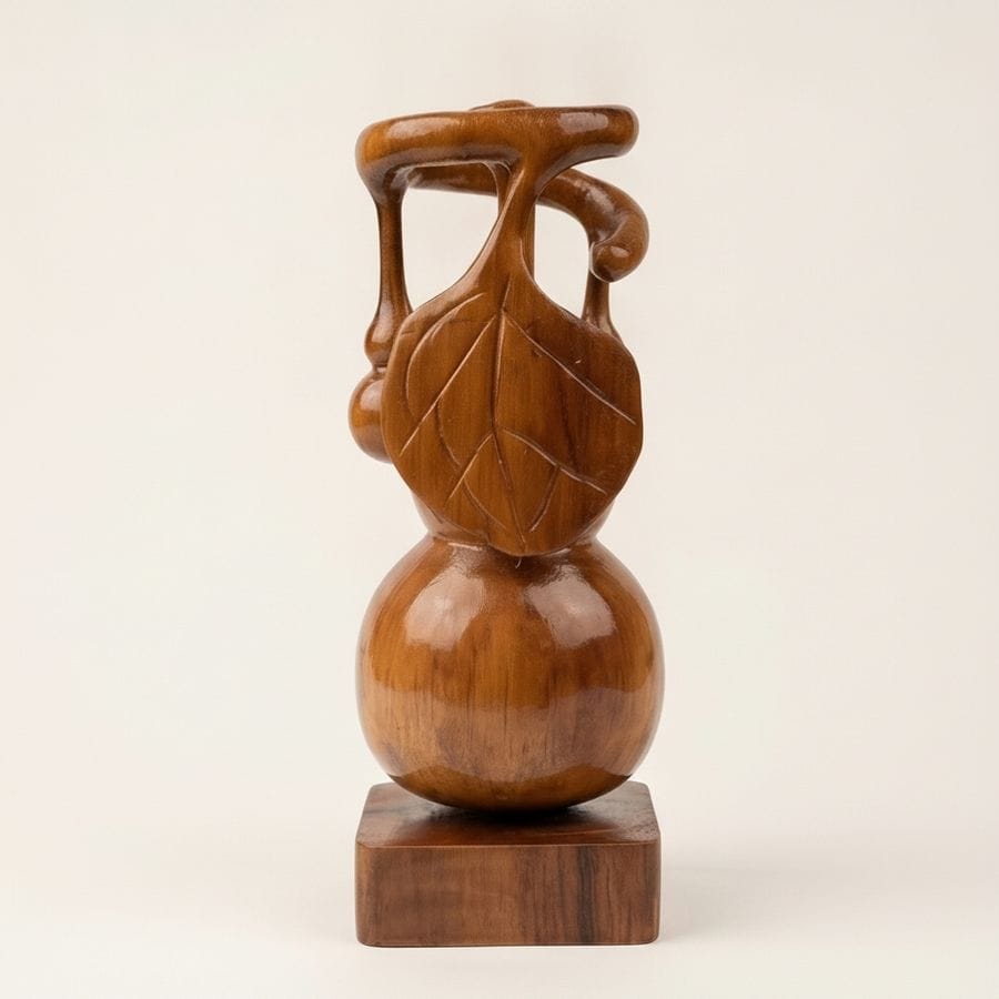 Hand-Carved Wooden Decorative Sculpture