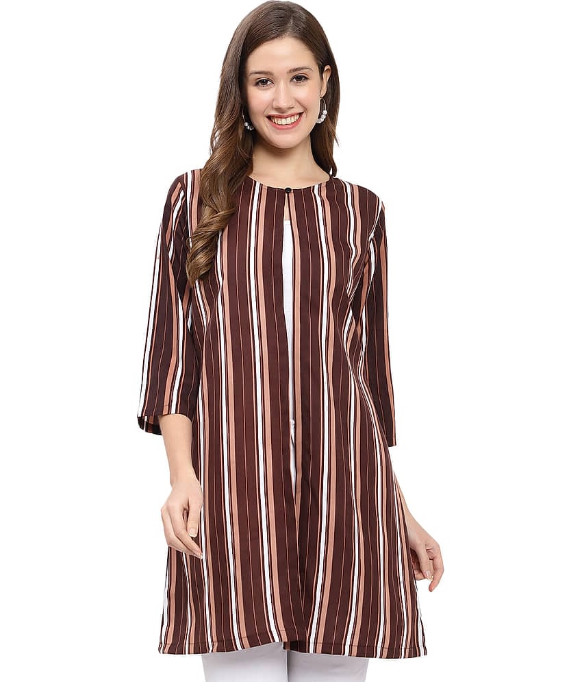 GALWIZ Crepe Shrugs - Brown Single