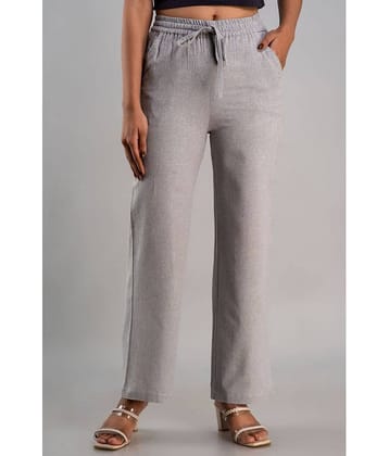 MAUKA - Light Grey Rayon Women's Palazzo ( Pack of 1 )