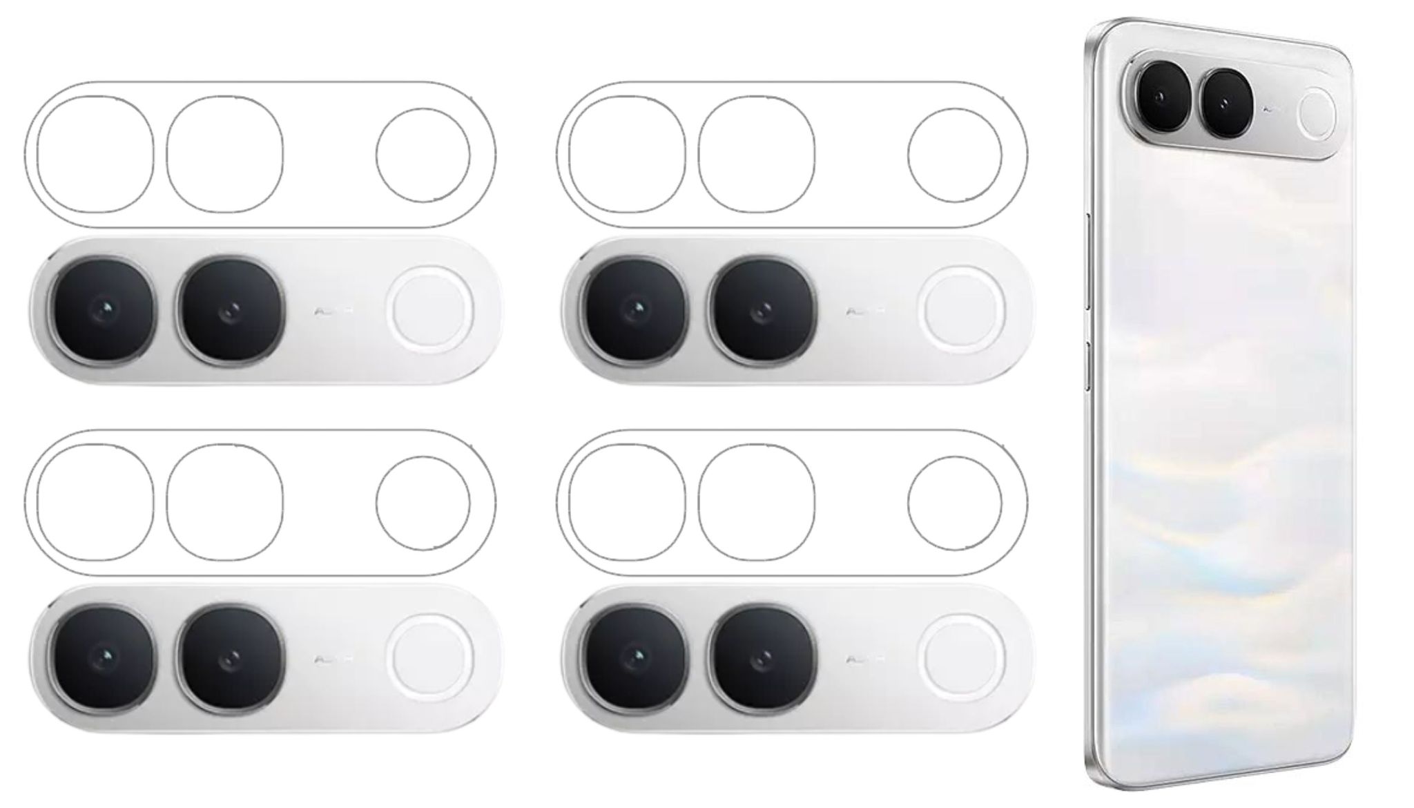 ISAAK Back Camera Lens Protector compatible for Vivo S2 (Pack of 4)