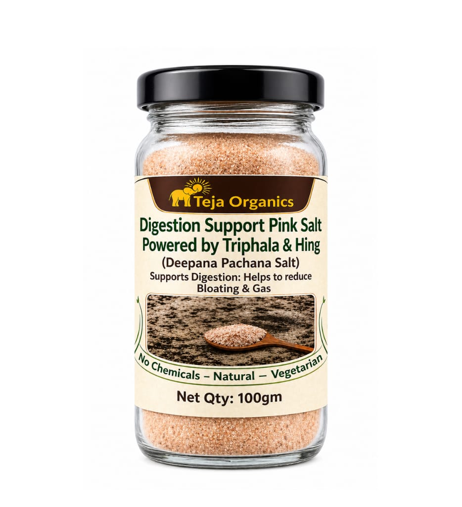 Digestion Support Pink Salt Powered By Triphala & Hing | Supports Digestion | Helps to Reduce, Bloating & Gas