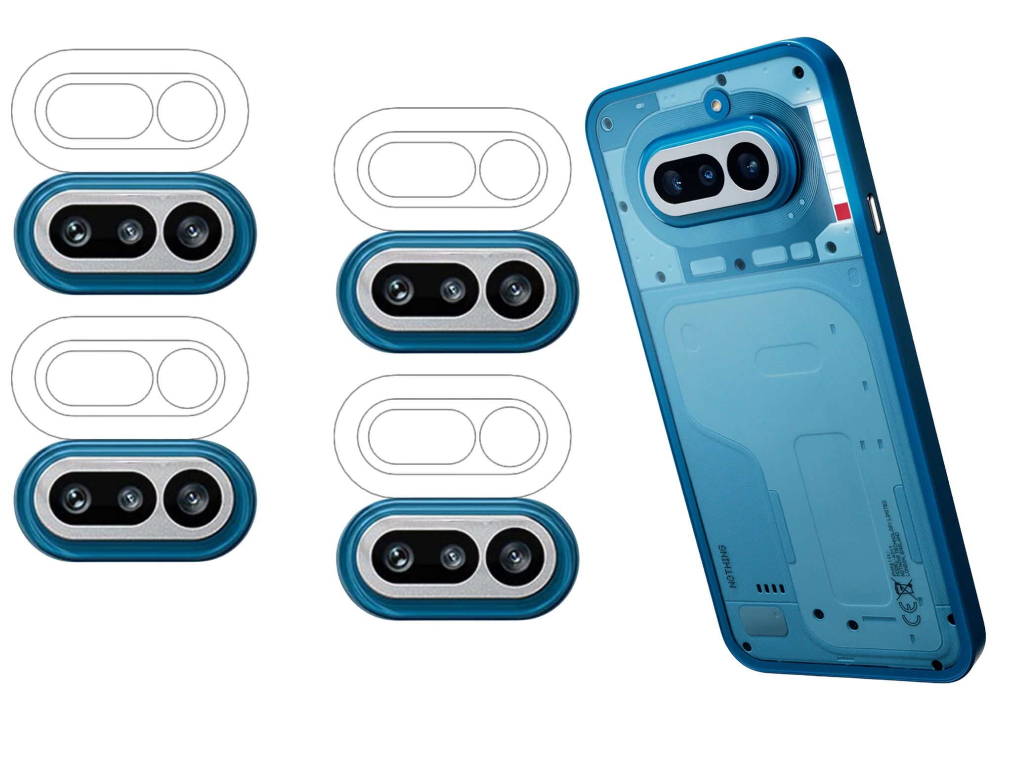 ISAAK Back Camera Lens Protector compatible for Nothing 4a (Pack of 4)
