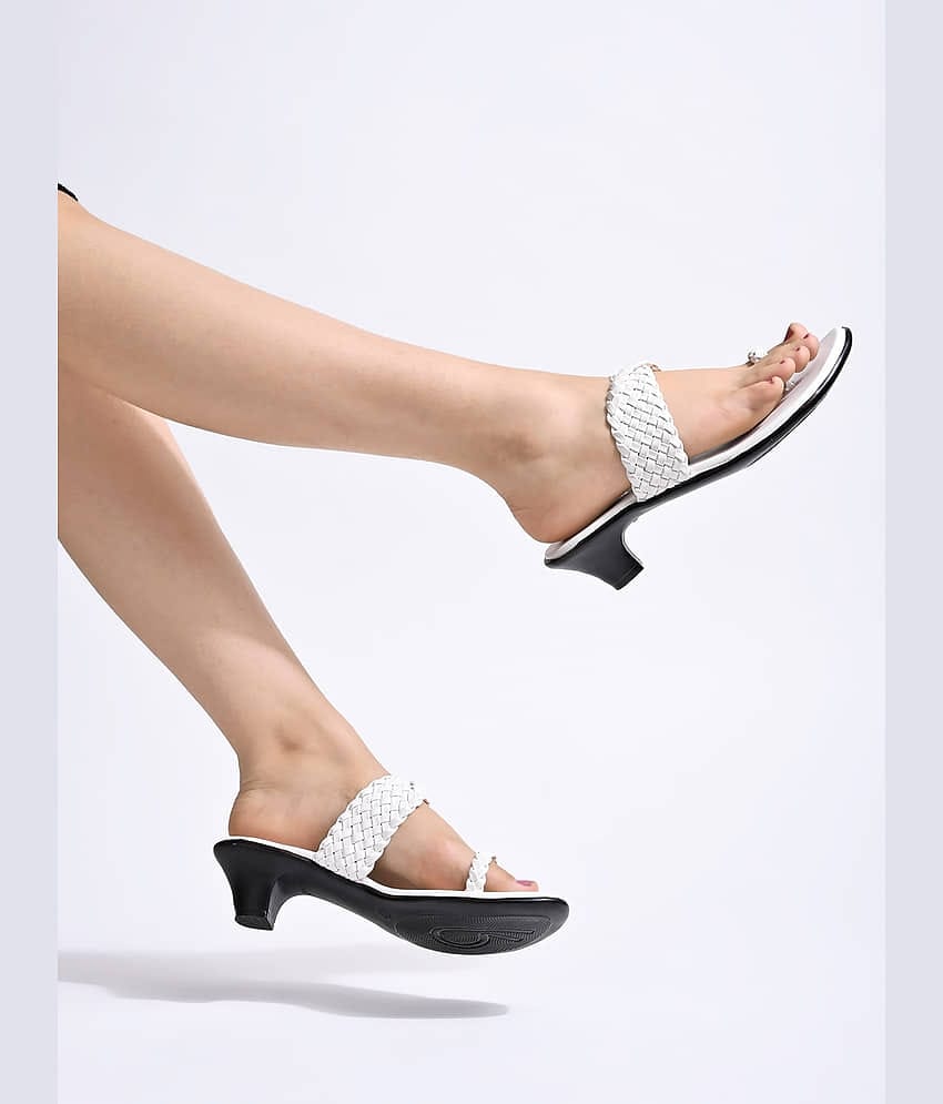 Stylestry White Women's Sandal Heels