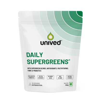 Unived Daily Supergreens, Energy, Immunity, Detox Drink