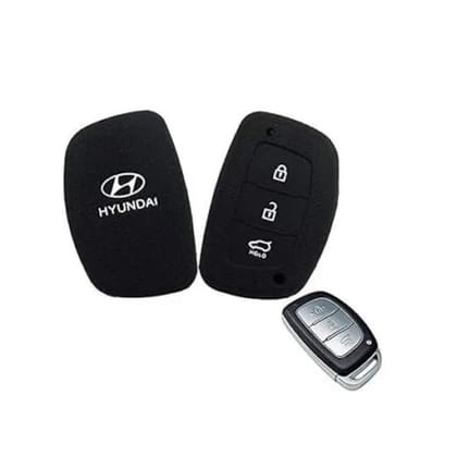 Car Silicone Rubber Key Cover for Hyundai Creta / i20 Elite Black Premium Protection, Durability, and Style (Pack of 1). Car Silicone Rubber Key Cover for Hyundai Creta / i20 Elite Black Premium Protection, Durability, and Style (Pack of 1).