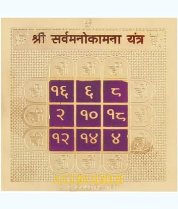 Astrodidi Shri Sarva Manokamna Yantra (Small Size Pocket Yantra)