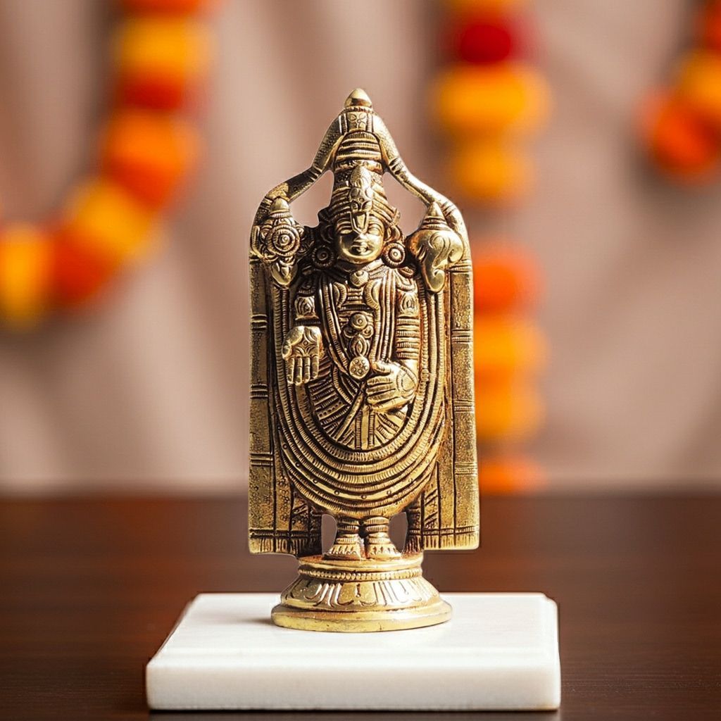 Decorative Brass Tirupati Balaji God Idol, Height : 8 Inch (BSMAS1549 F)