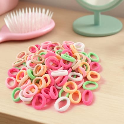 Colorful Soft Elastic Hair Bands Set for Kids & Girls (10 Pkt  / 1 Set)