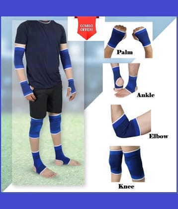 Purple Dust  Knee, Palm, Ankle, Elbow Supporter for Surgical and Sports Activity Like Hockey Bike Crossfit Provides Relief from Joint Pain Combo