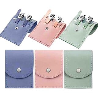 Portable 4-in-1 Nail Care Kit Mini Manicure & Pedicure Set with Travel Pouch, For Men & Women