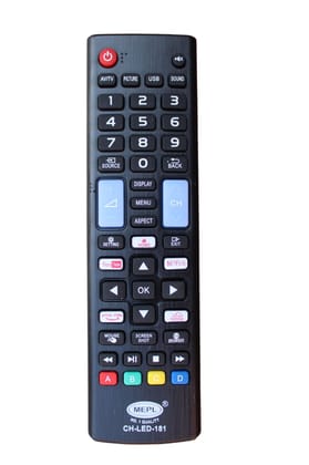 V3Deals Compatible Crown Smart LED/LCD Tv Remote Control for China/Chinese Assembled TV Models | Non Voice | with Netflix, YouTube & Hotstar Hotkeys - Exactly Same Remote Will Work Only (China LED 181)