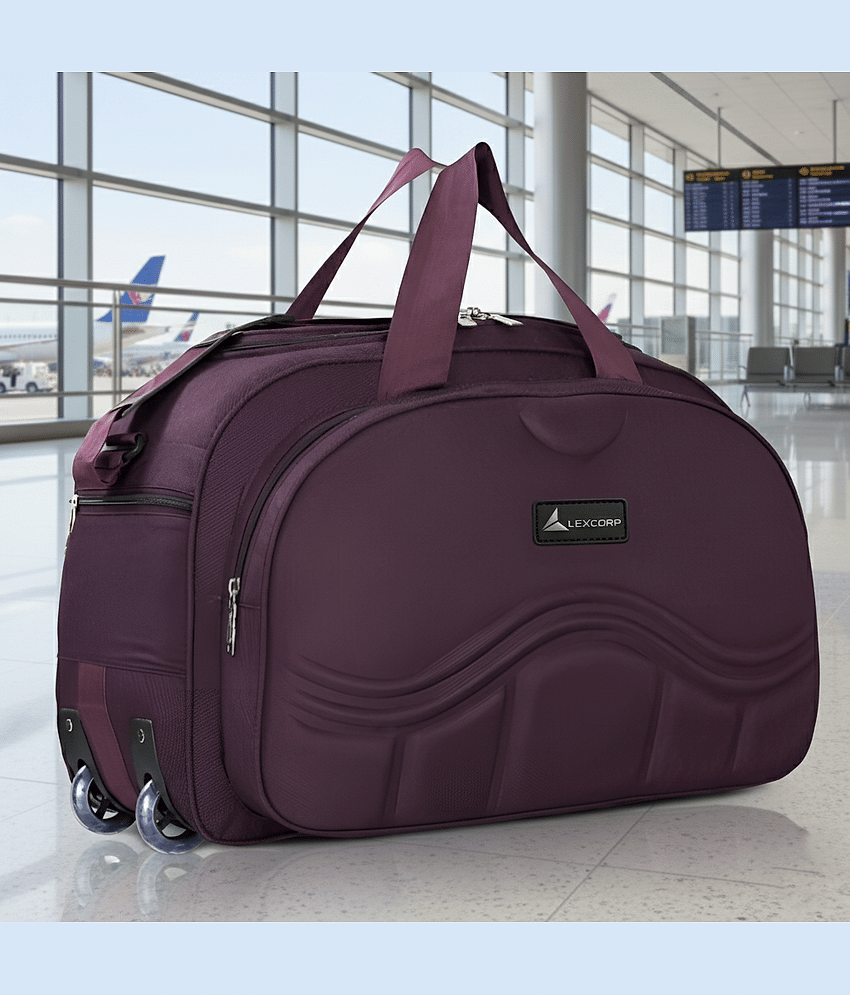 LEXCORP 55 Ltrs Purple Polyester Duffle Bag