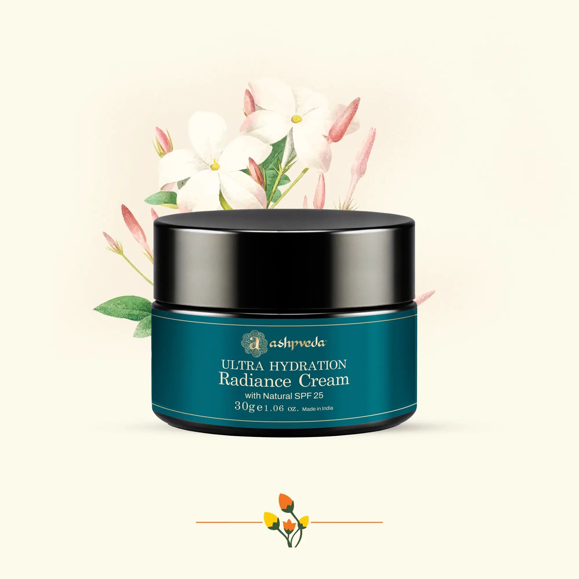 ashpveda Ultra Hydration Radiance Cream with Natural SPF 25