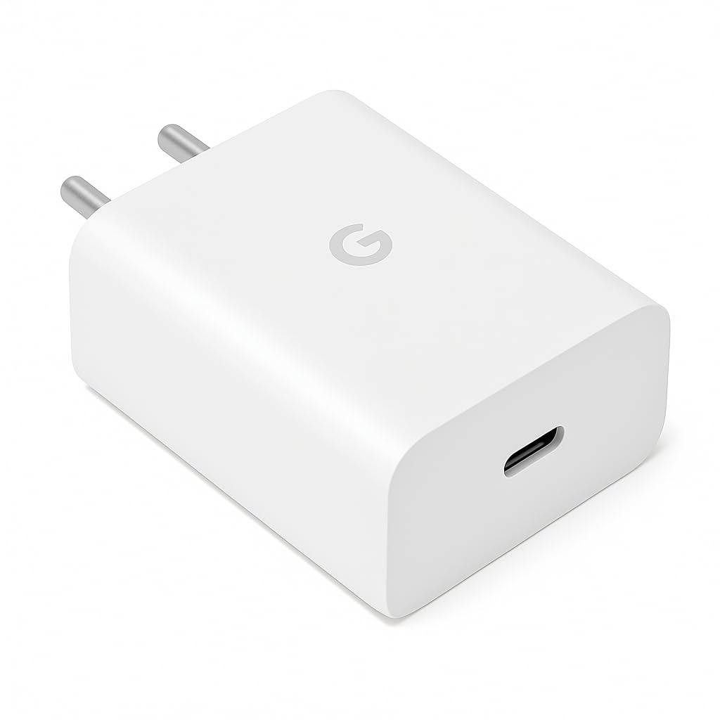 Google 30W Original C-Type Rapid Charger Power Fast Adapter for Google 10/10 Pro/10 Pro XL/9A/9 Pro XL/9 Pro/8 Pro/8/8a/7Pro -Tablet/Chromebook & Support 30 W Other USB C Devices Quick Charge, White