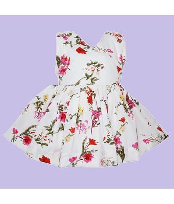 harshvardhanmart.com Pack of 1 Baby Girls Crepe Frock ( White )