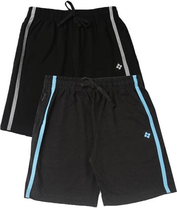 Dollar Pack of 2 Cotton Blend Shorts For Boys ( Multi Color )