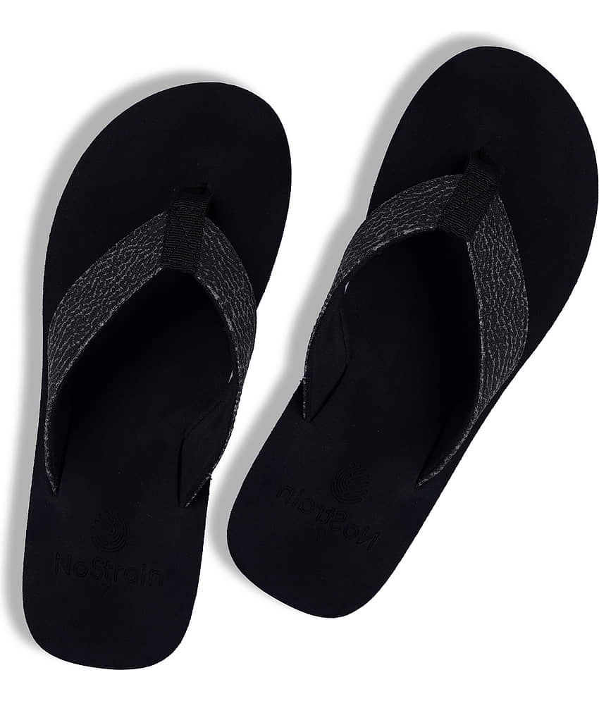 NoStrain Black Men's Daily Slipper