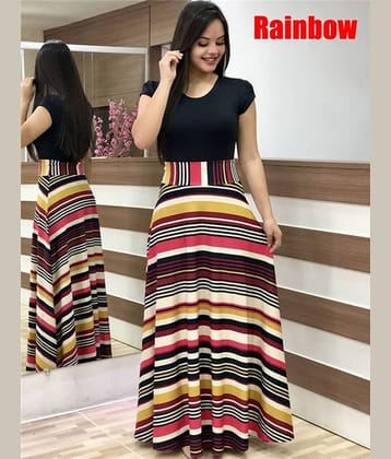 Raabta Fashion Women Crepe Solid Gown ( Multicolor )