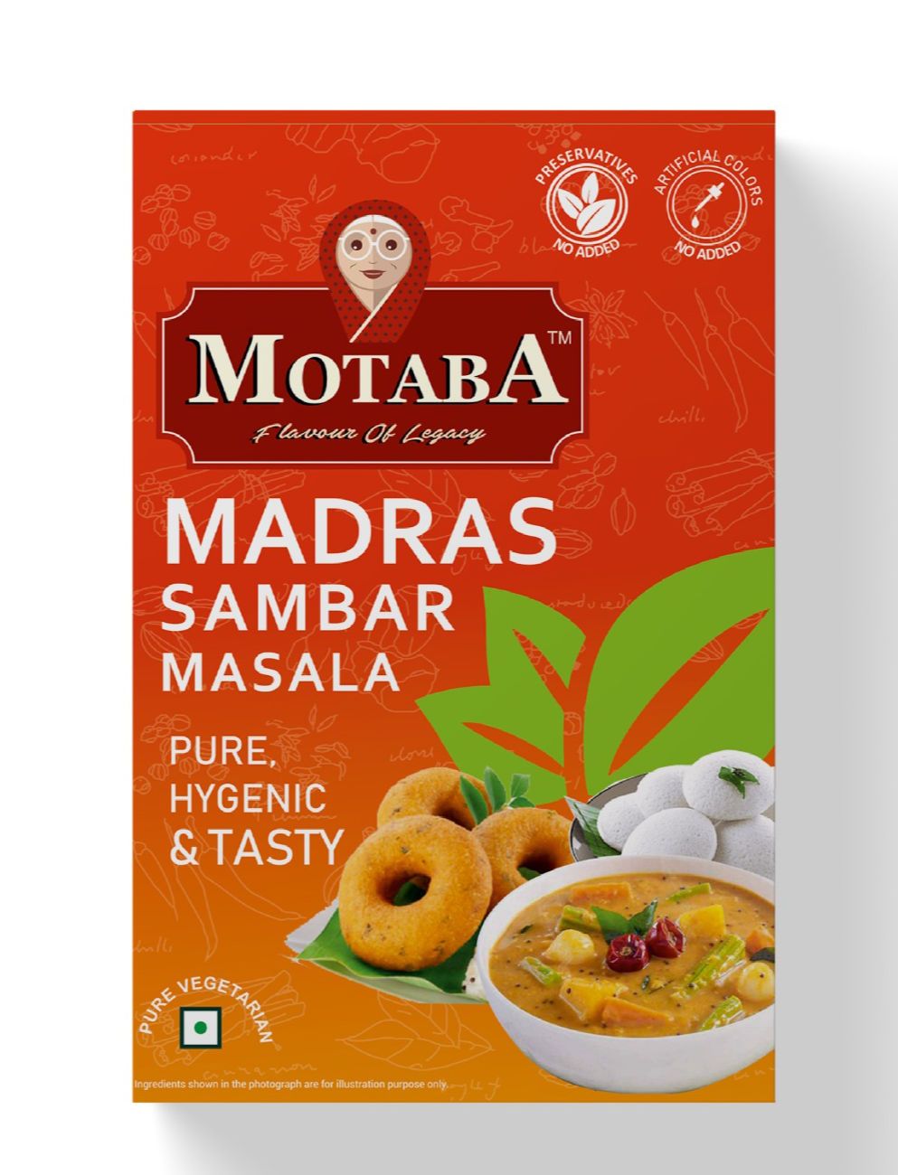 MOTABA Madras Sambar Masala, 100 gm - MOTABA Madras Sambar Masala, 100 gm
