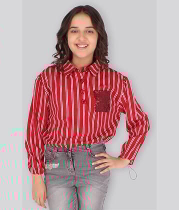 Cutecumber Pack of 1 Girls Satin Top ( Maroon )