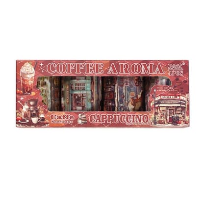 Coffee Aroma PET Decorative Hand Account Tape Set (4 Rolls) | Coffee Theme Journaling Supplies | Creative Stationery Coffee Aroma PET Decorative Hand Account Tape Set (4 Rolls) | Coffee Theme Journaling Supplies | Creative Stationery