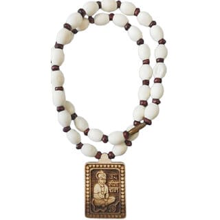 Bageshwar Dham Tulsi Mala Hanuman Jiwood Locket 100% Original Beads Wood Chain Beads Wood Necklace