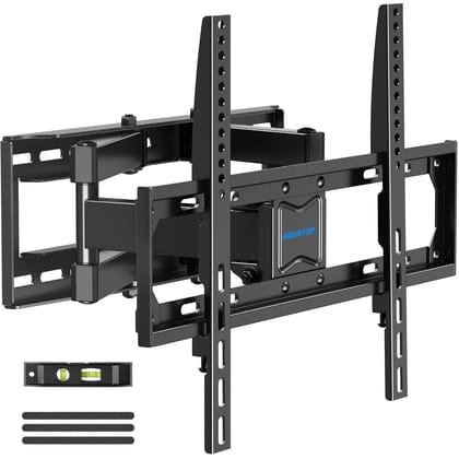 MOUNTUP TV Wall Mount for 26-65 Inch Flat Curved LED LCD Screen TVs Full Motion TV Mount, Tilt Swivel Extension Wall Mount TV Bracket with Dual Articulating Arms, Max VESA 400x400mm, Holds up to 99lbs MOUNTUP TV Wall Mount for 26-65 Inch Flat Curved LED 