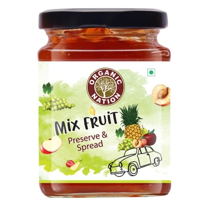 Organic Nation MIXED FRUIT CONSERVE - JAM - Rich in Calcium, Iron and Magnesium - Low Sugar | No Preservatives | For family and kids 340 g Organic Nation MIXED FRUIT CONSERVE - JAM - Rich in Calcium, Iron and Magnesium - Low Sugar | No Preservatives | For family and kids 340 g